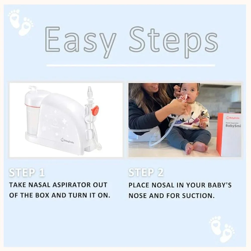 NIB BabySmile Electric Nasal Aspirator S-504 Baby Infant Nose Suction - Picture 11 of 11